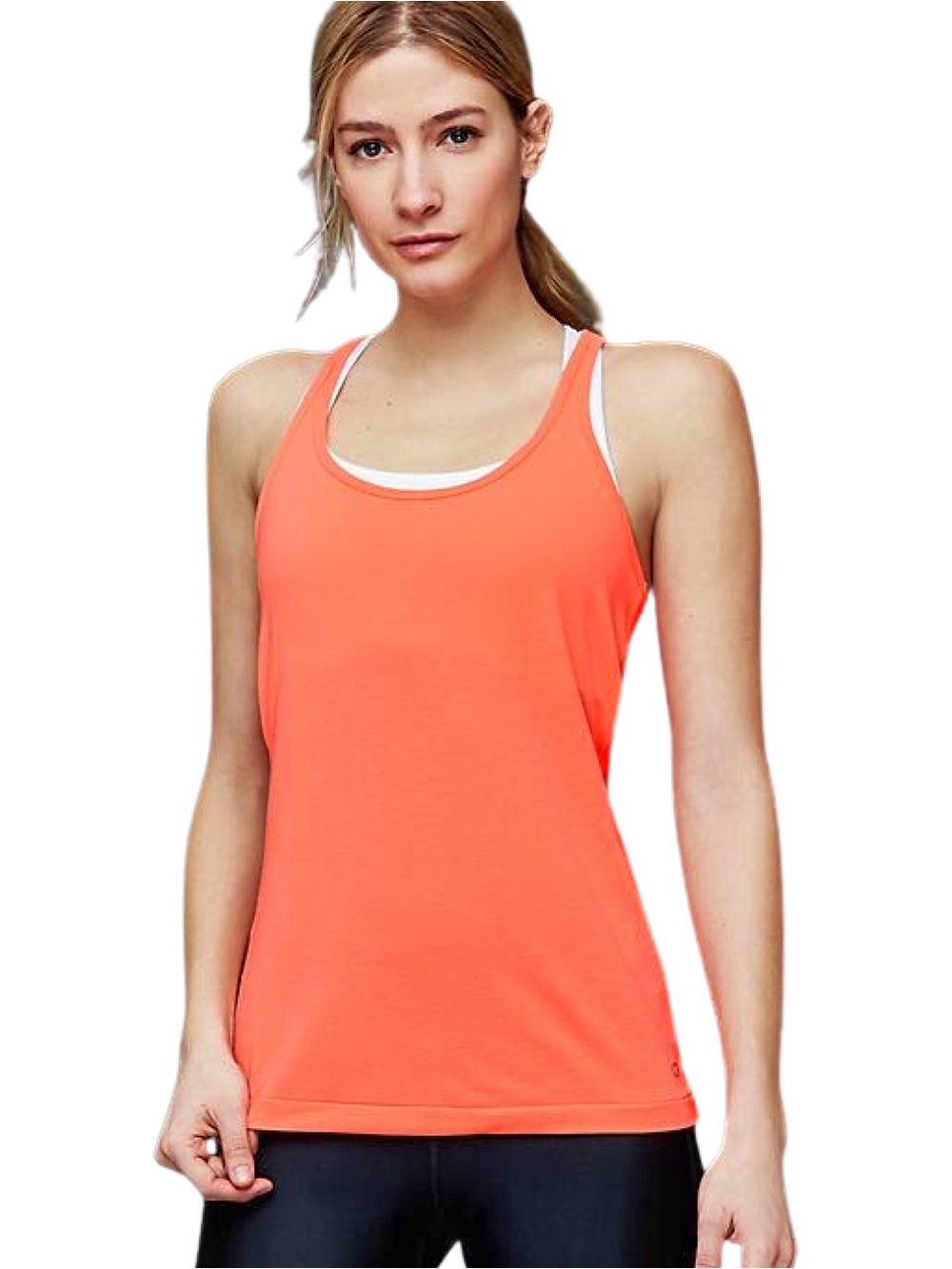 GAPfit Breathe Racerback Tank in Luminous Orange